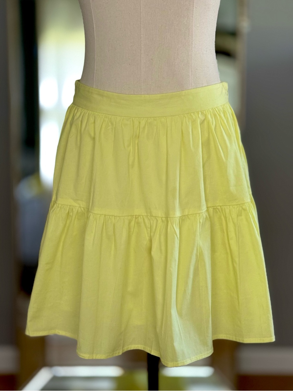 STAUD Sea Women’s Stretch Cotton Full Mini Coquette Girly Tiered Skirt Size:8
